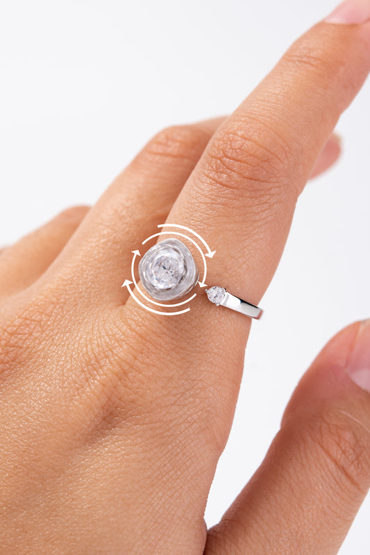 Caitlyn CZ Rhinestone Cuff Ring