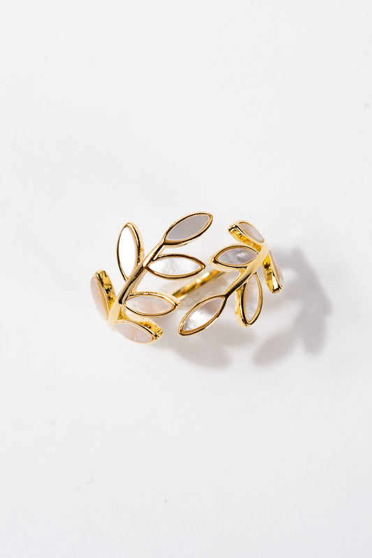 Seraphina Leaf Adjustable Ring