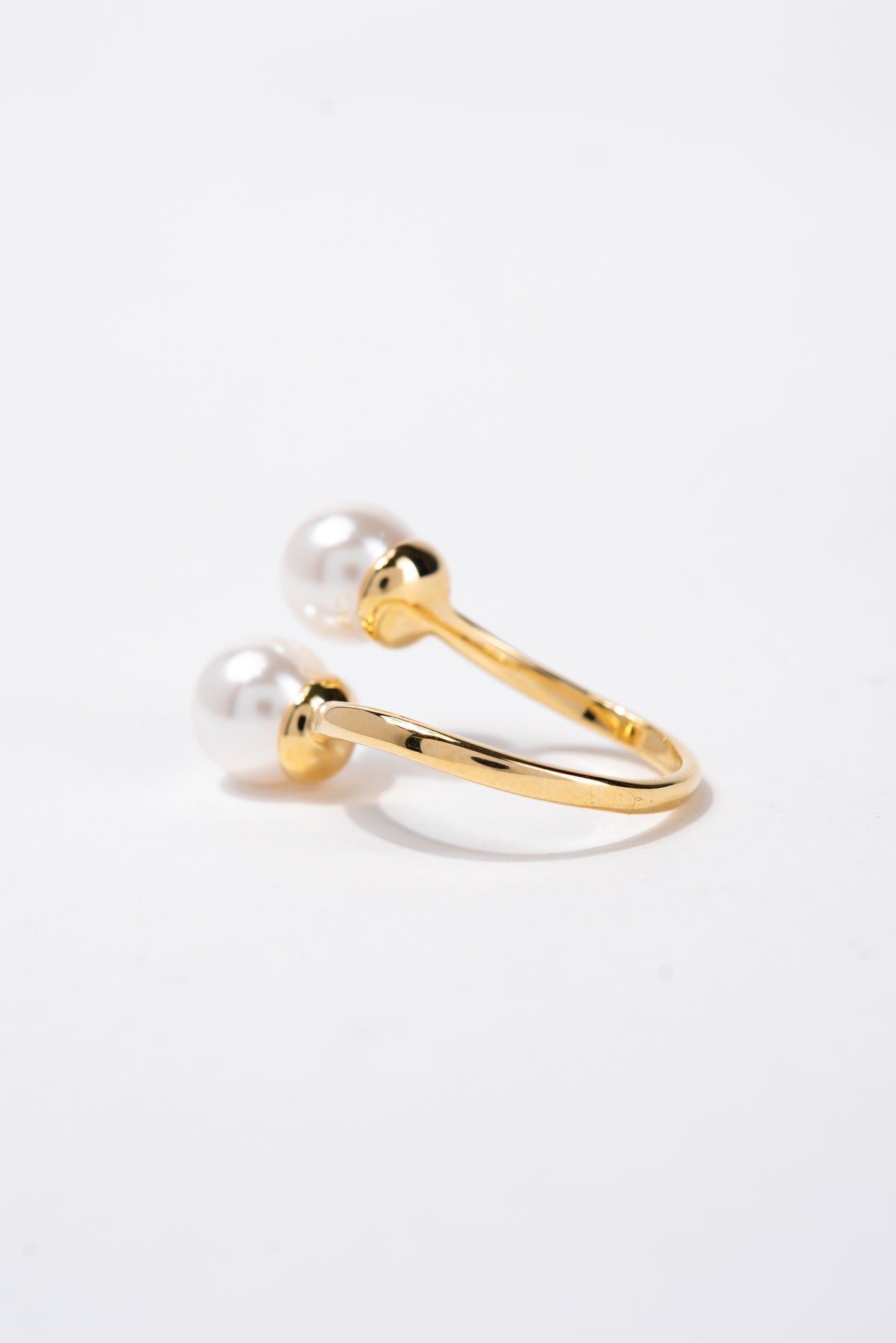 Steph Double Pearl Cuff Ring