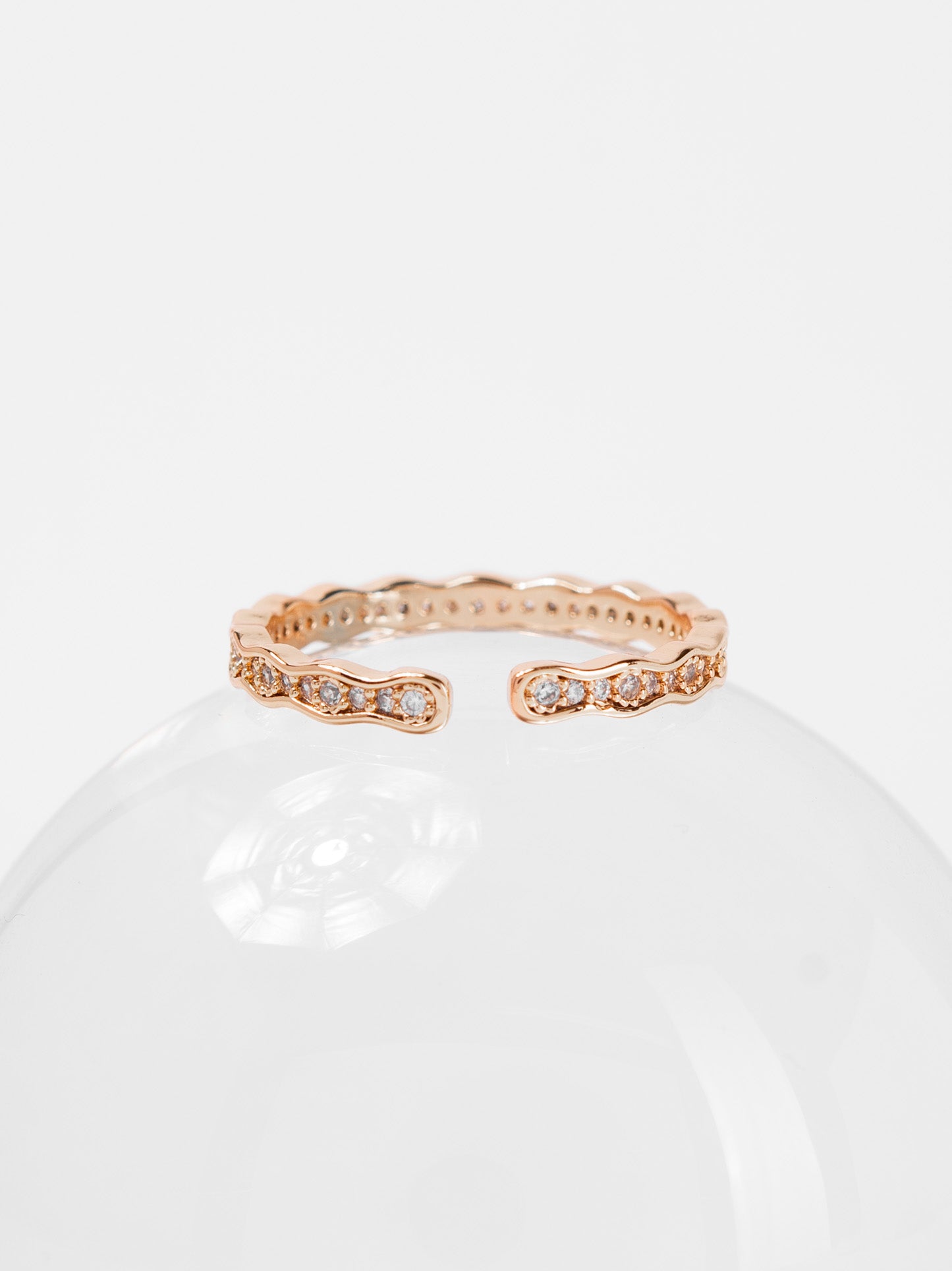 Hannah CZ Minimal Cuff Ring