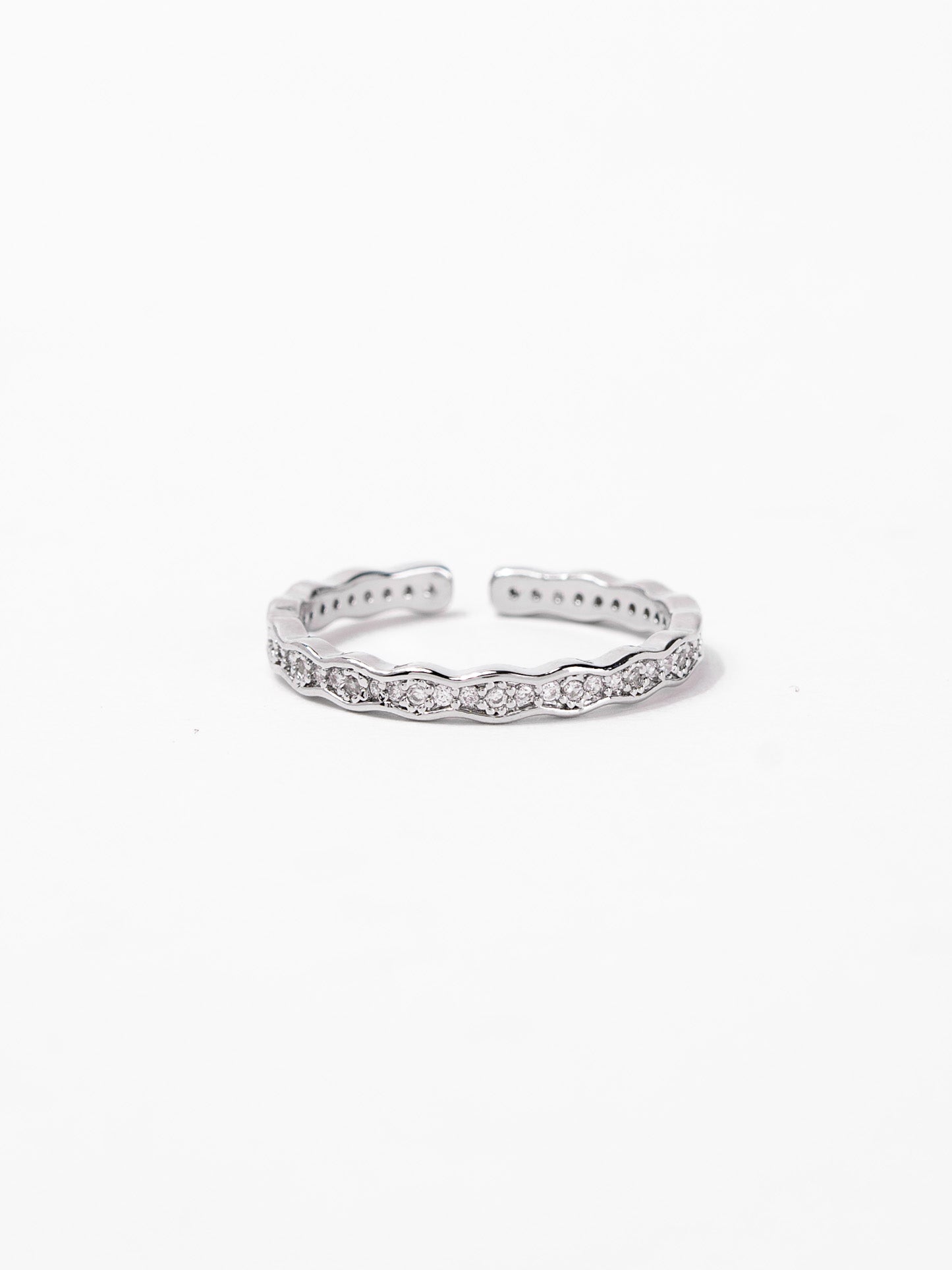 Hannah CZ Minimal Cuff Ring