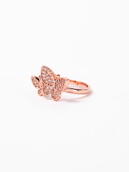 Amelia Butterfly CZ Wrap Ring | Silver