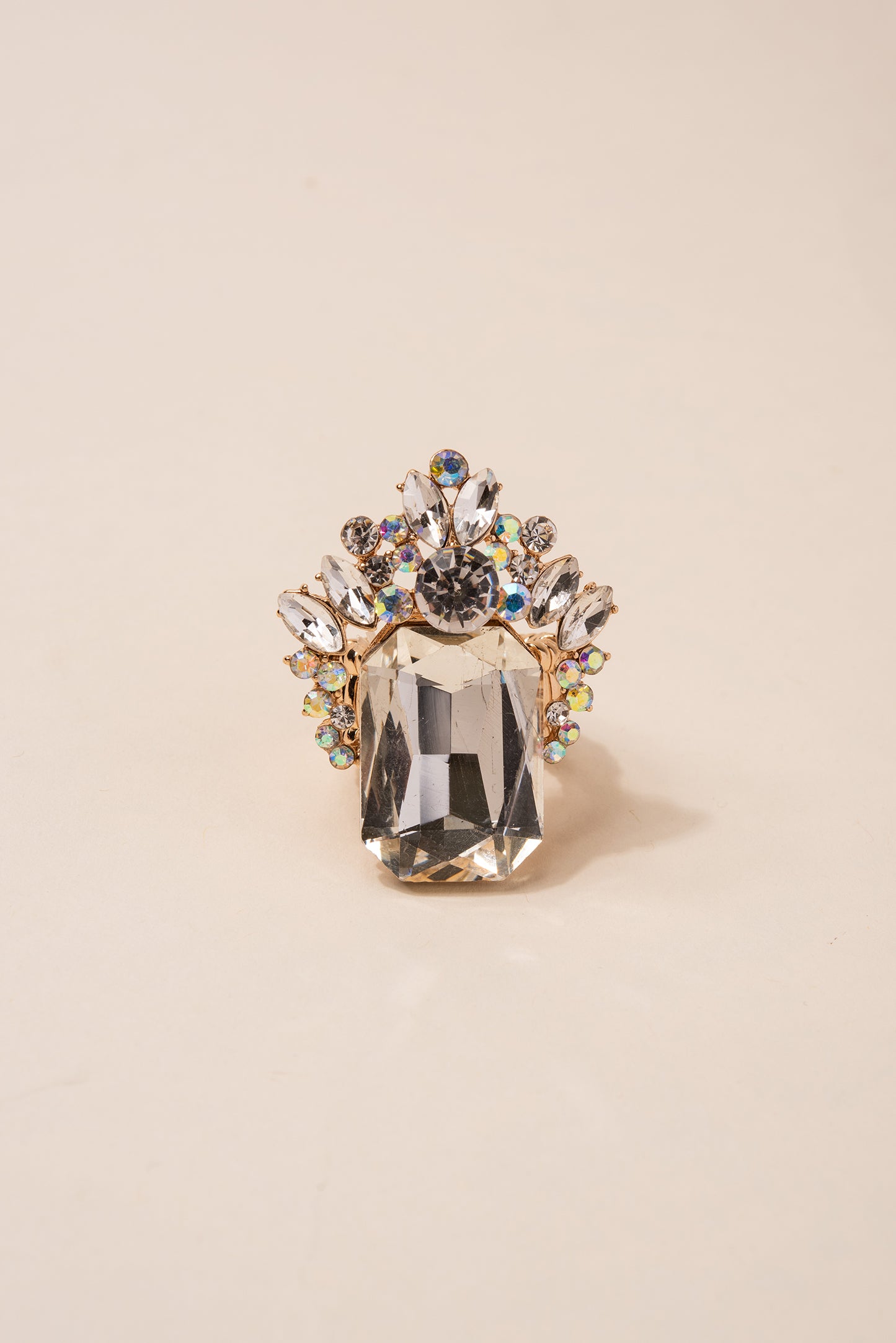 Calista Crown Rhinestone Stretch Ring