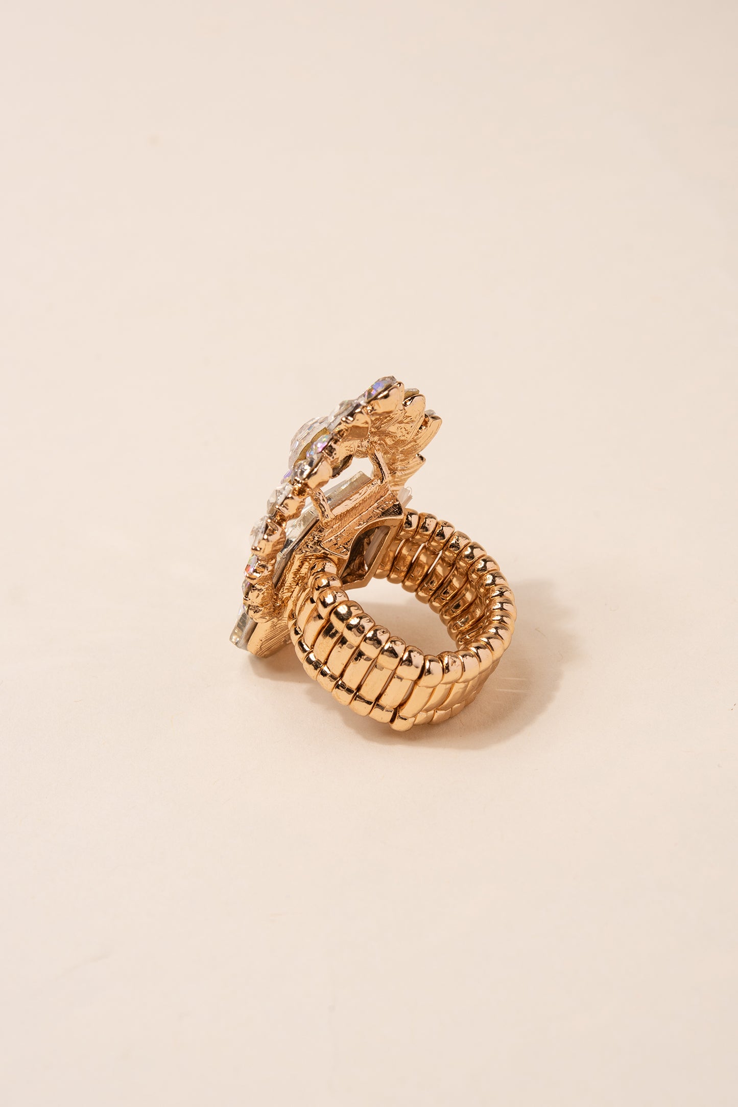 Calista Crown Rhinestone Stretch Ring