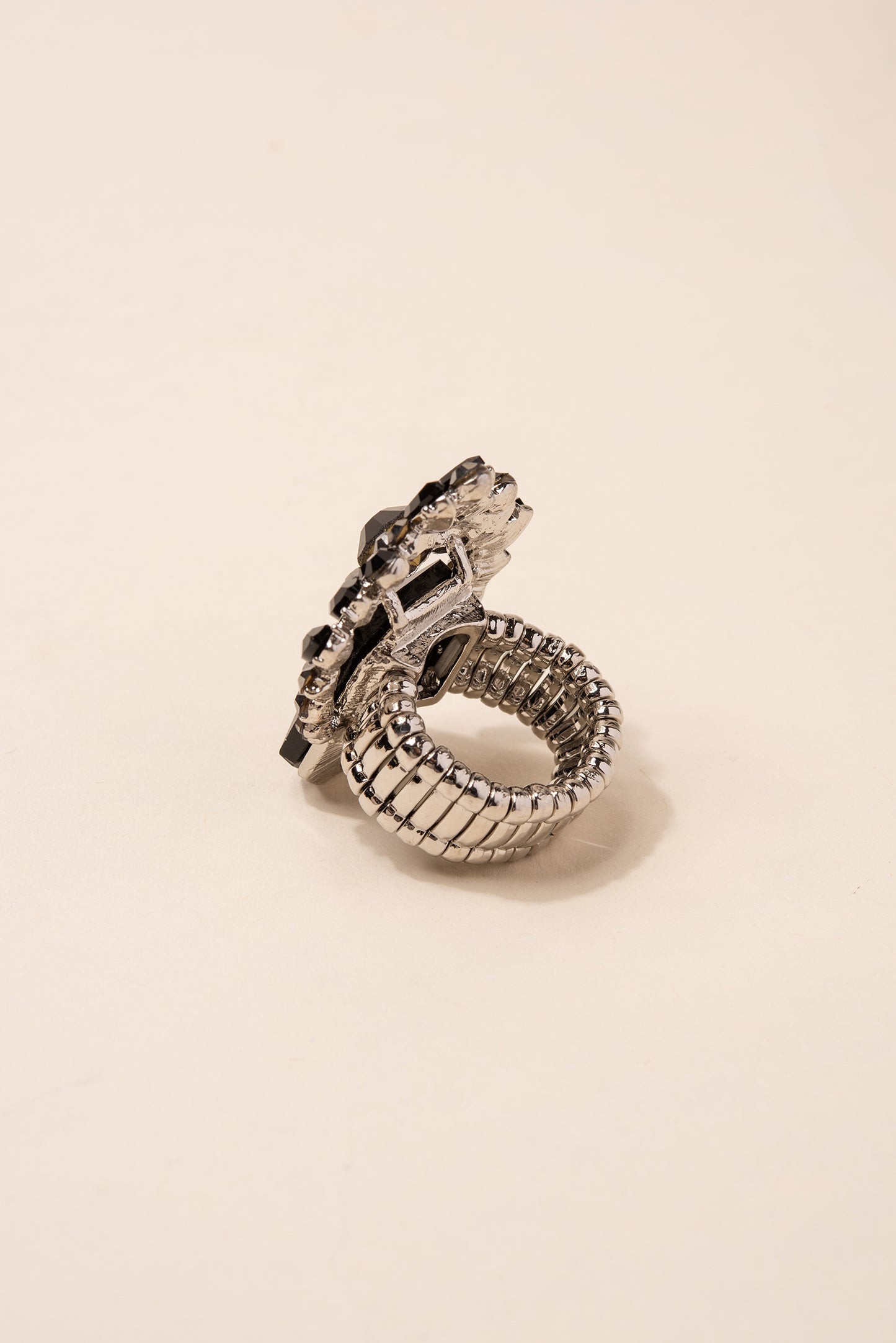 Calista Crown Rhinestone Stretch Ring