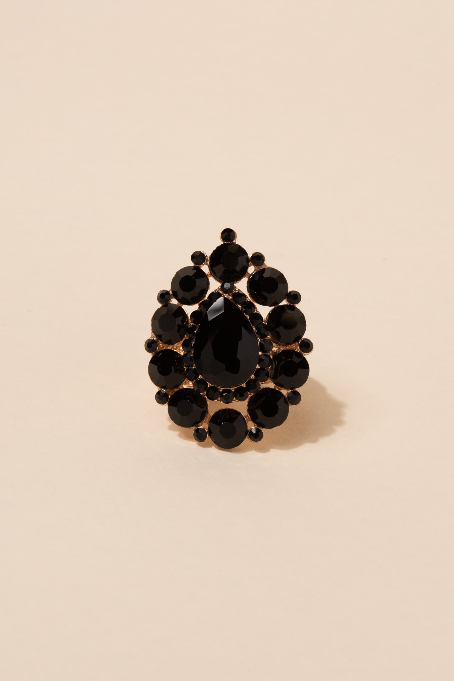 Belle Teardrop Rhinestone Stretch Ring