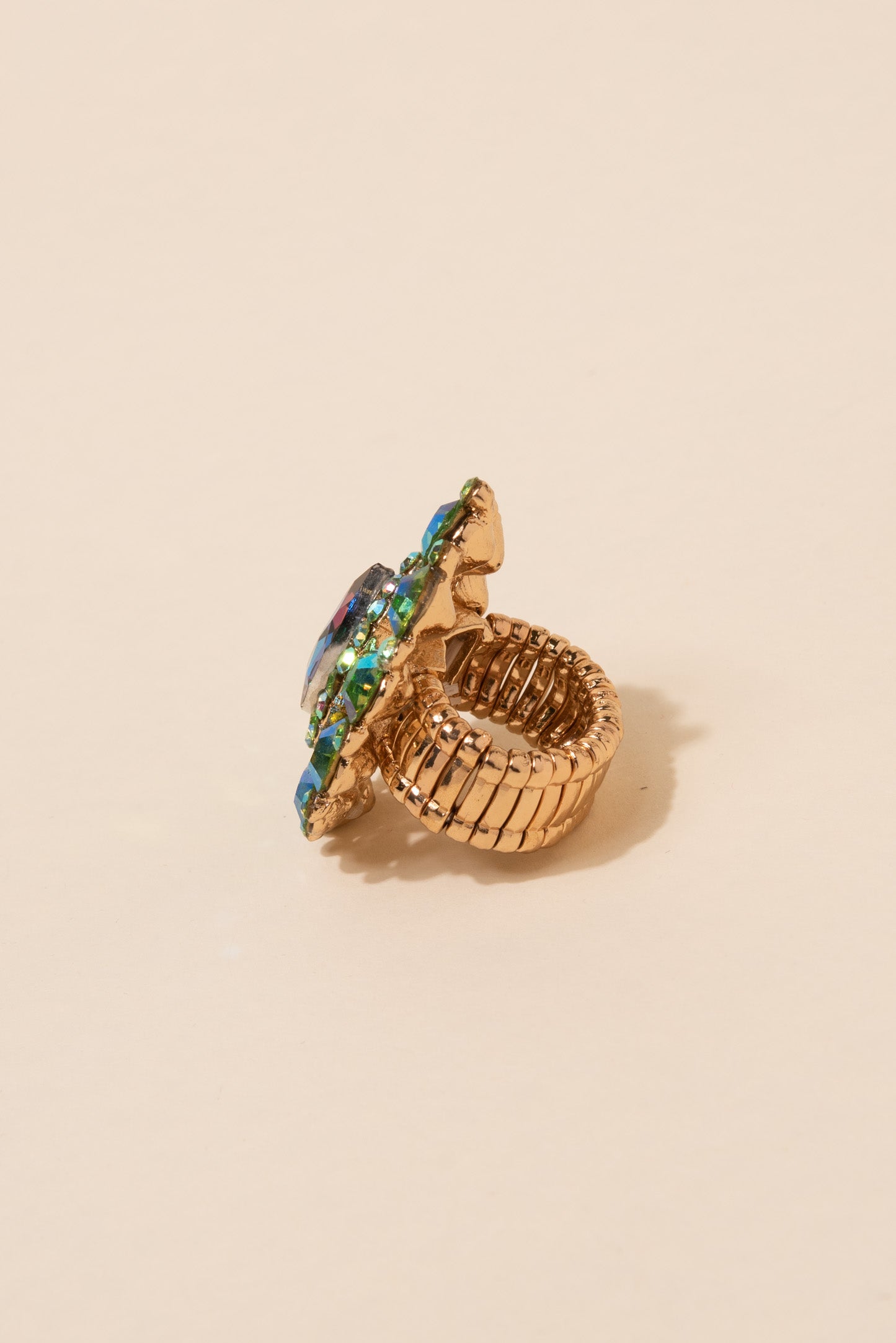 Belle Teardrop Rhinestone Stretch Ring