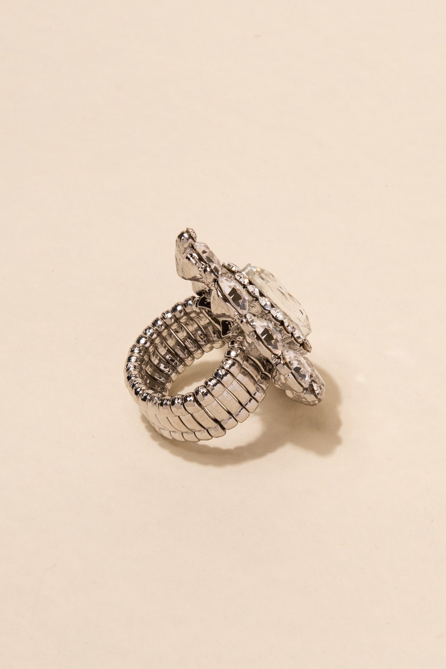 Belle Teardrop Rhinestone Stretch Ring