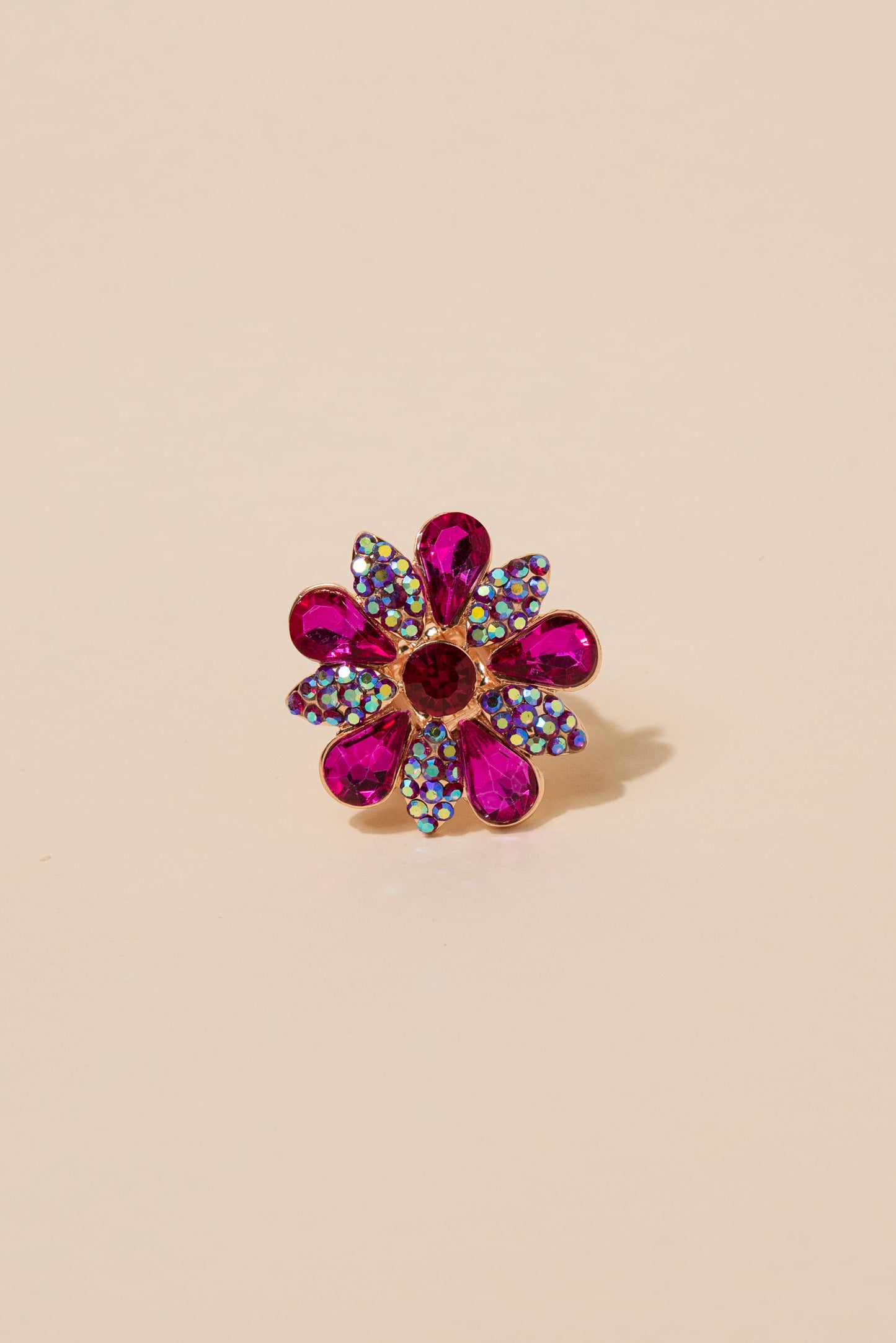 Lilith Teardrop Flower Stone Ring