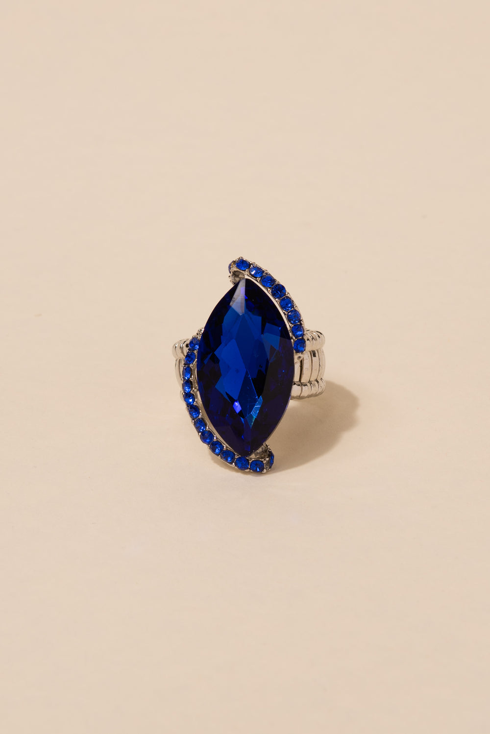 Starlet Rhinestone Statement Ring | Royal Blue