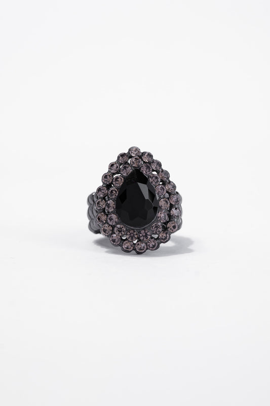 Delphi Teardrop Rhinestone Stretch Ring