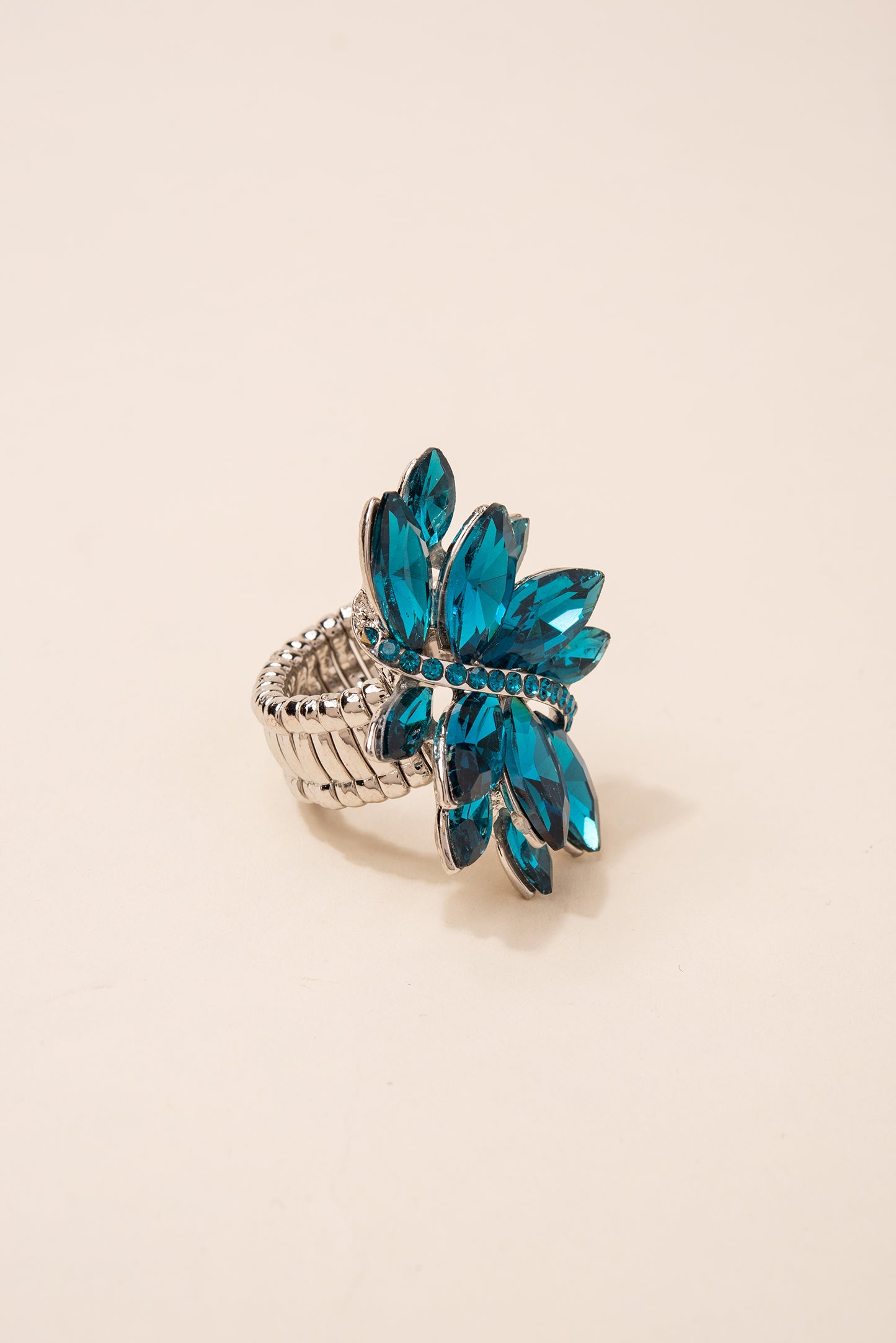 Ada Rhinestone Cluster Stretch Ring