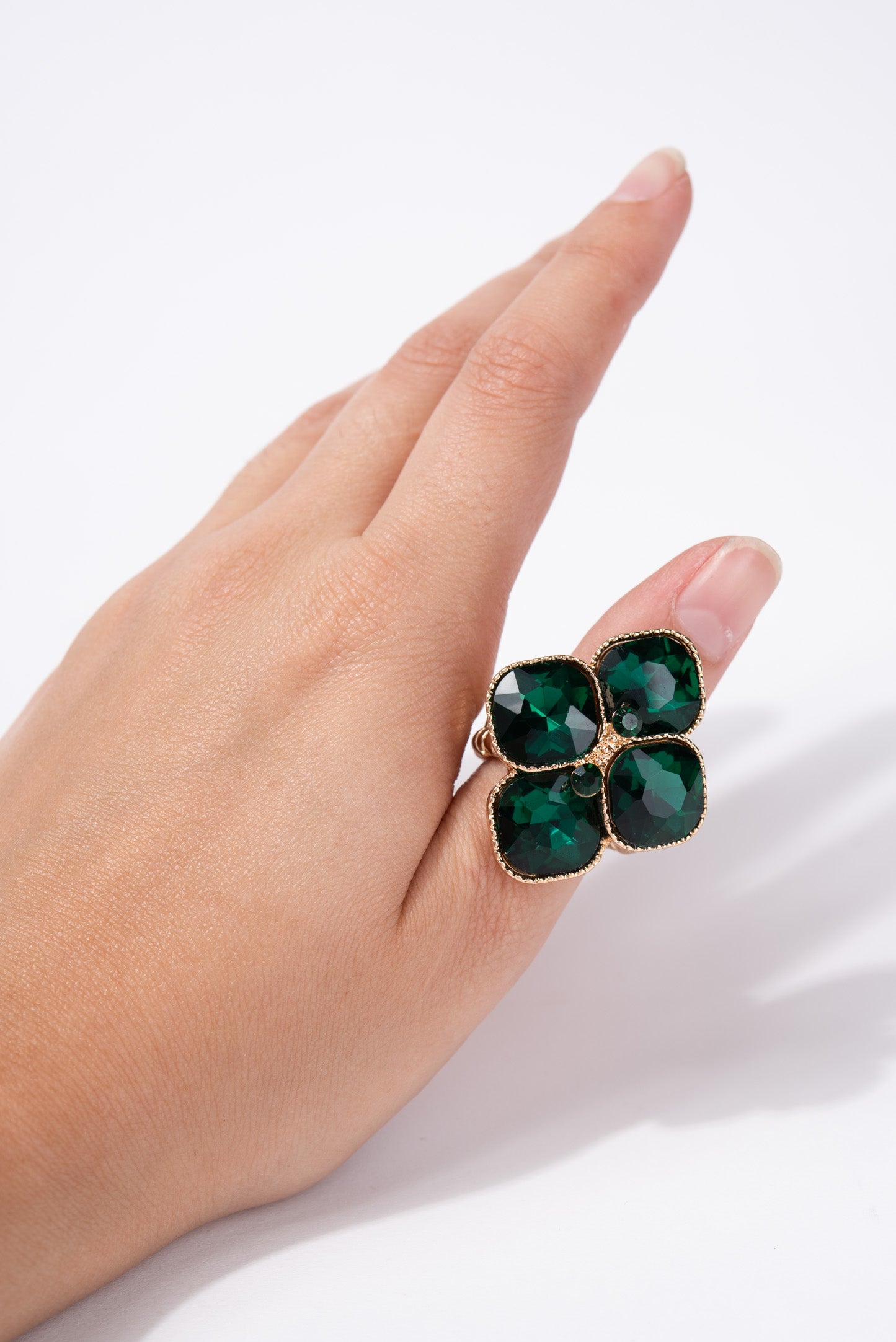 Alyssa Diamond Shape Stone Stretch Ring