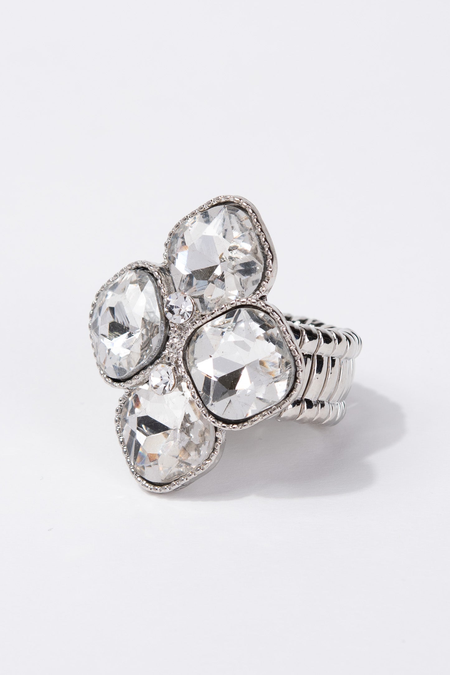 Alyssa Diamond Shape Stone Stretch Ring