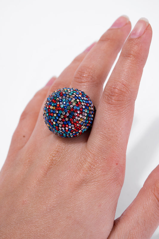 Diana Rhinestone Stretch Ring | Multicolor