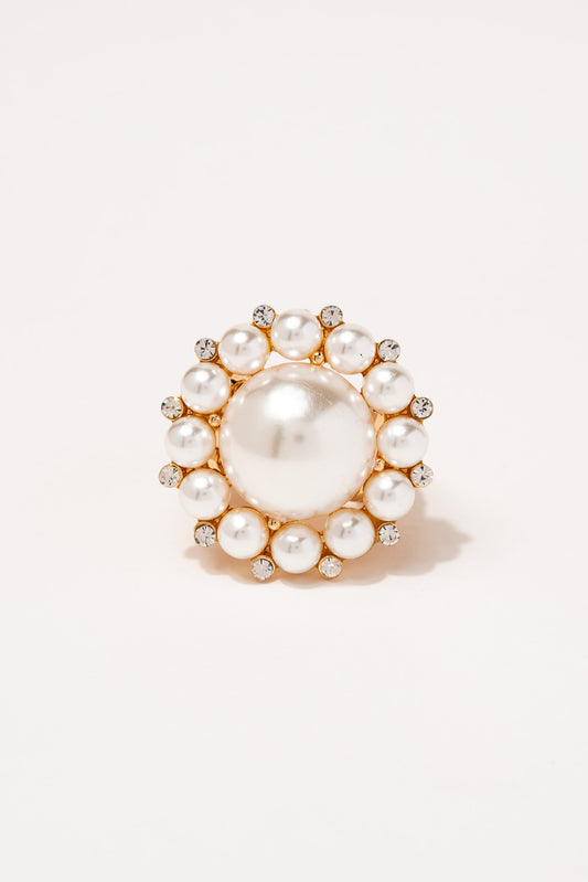 Gemma Pearl Glam Stretch Ring