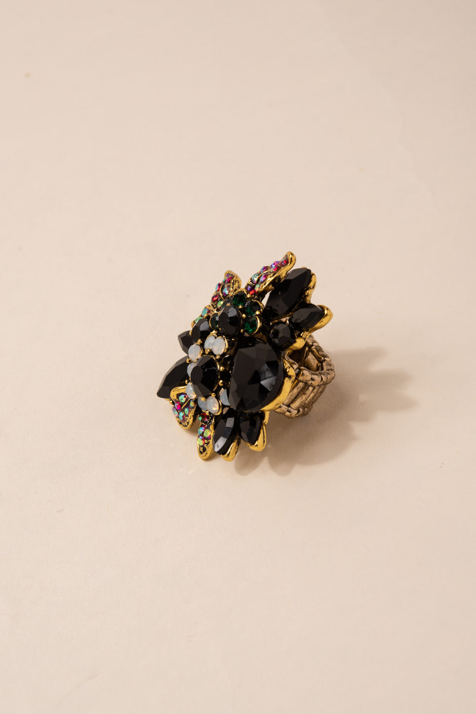 Willa Floral Rhinestone Ring