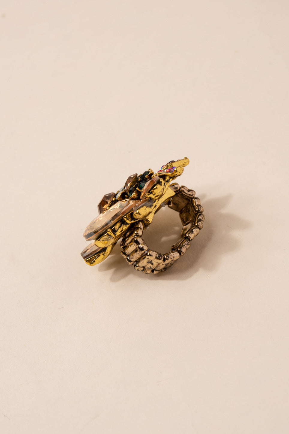 Willa Floral Rhinestone Ring