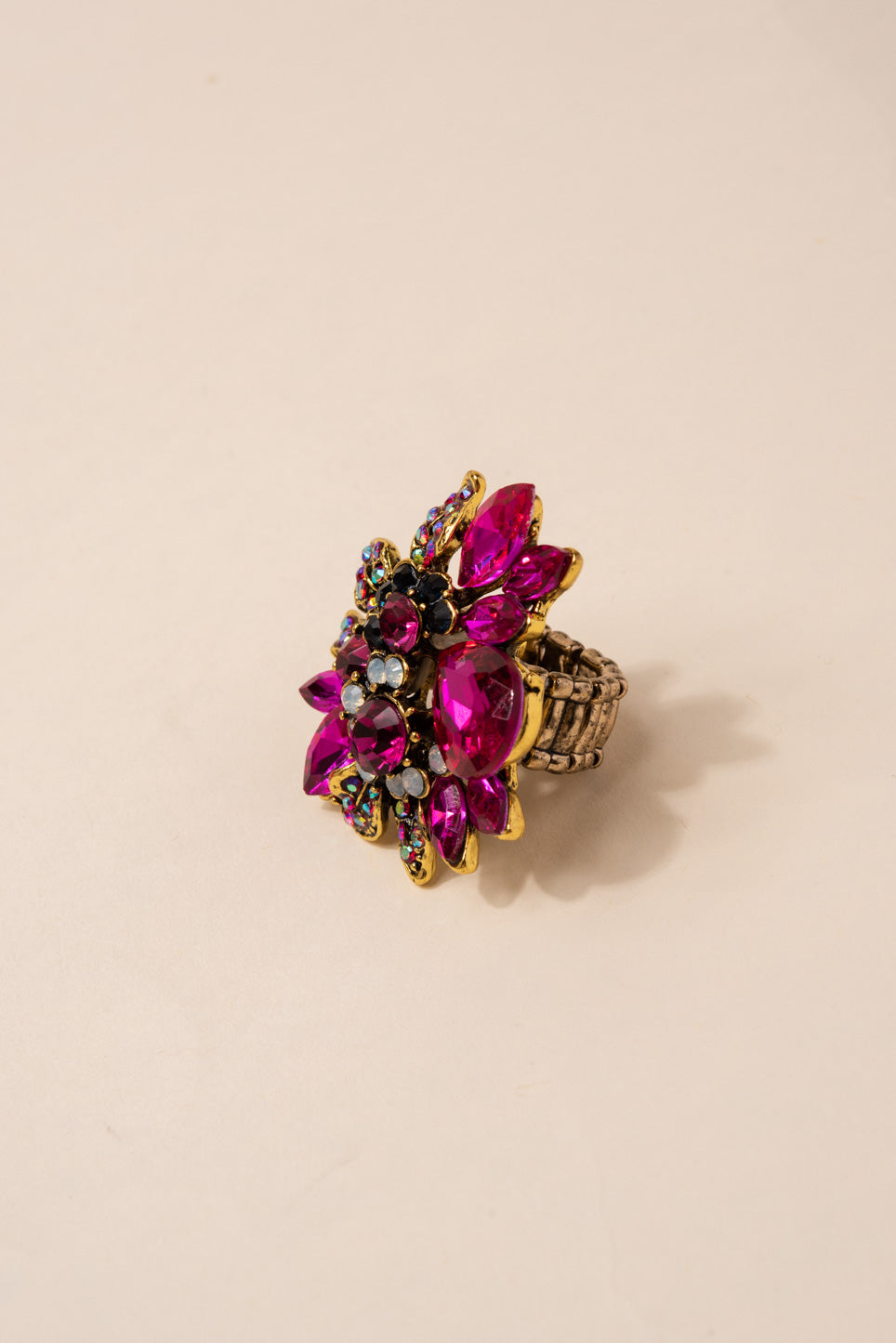 Willa Floral Rhinestone Ring