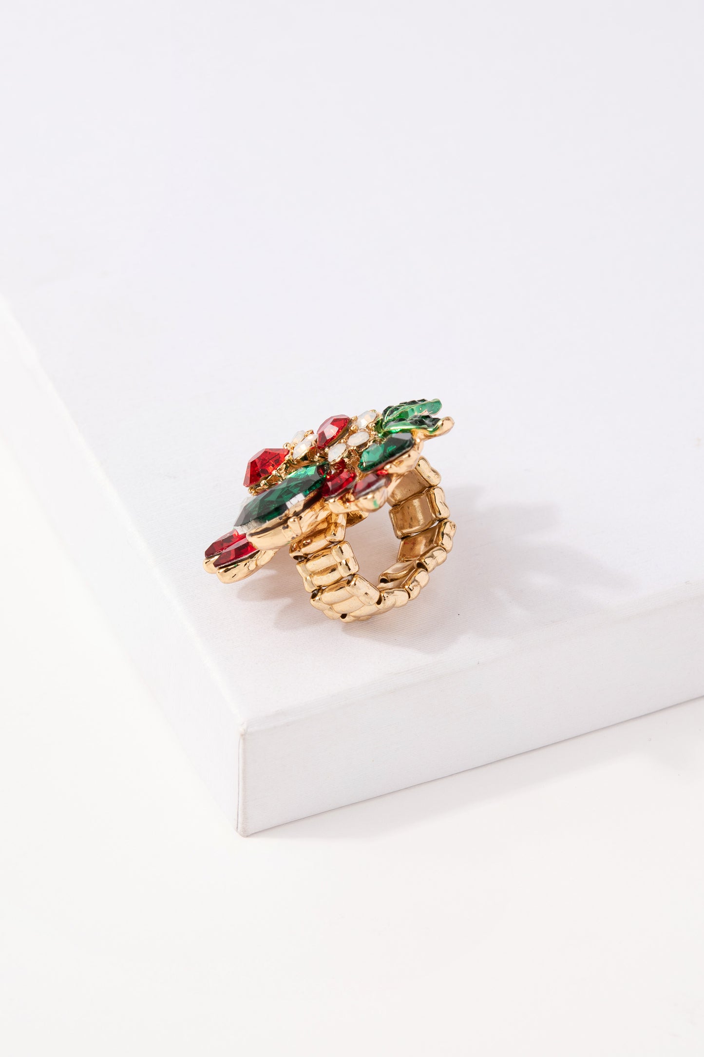 Willa Floral Rhinestone Ring