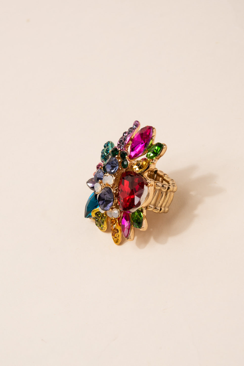 Willa Floral Rhinestone Ring