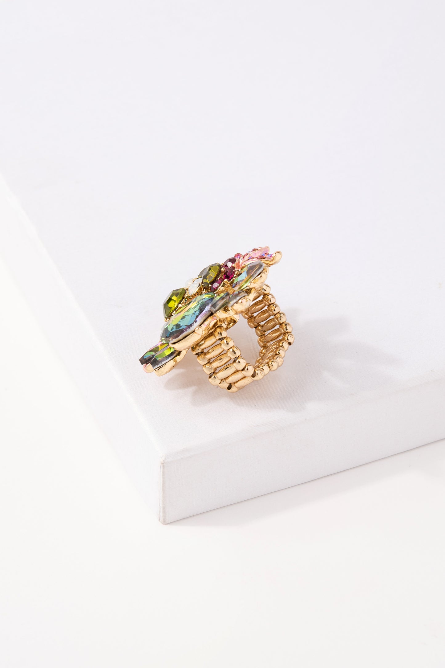 Willa Floral Rhinestone Ring