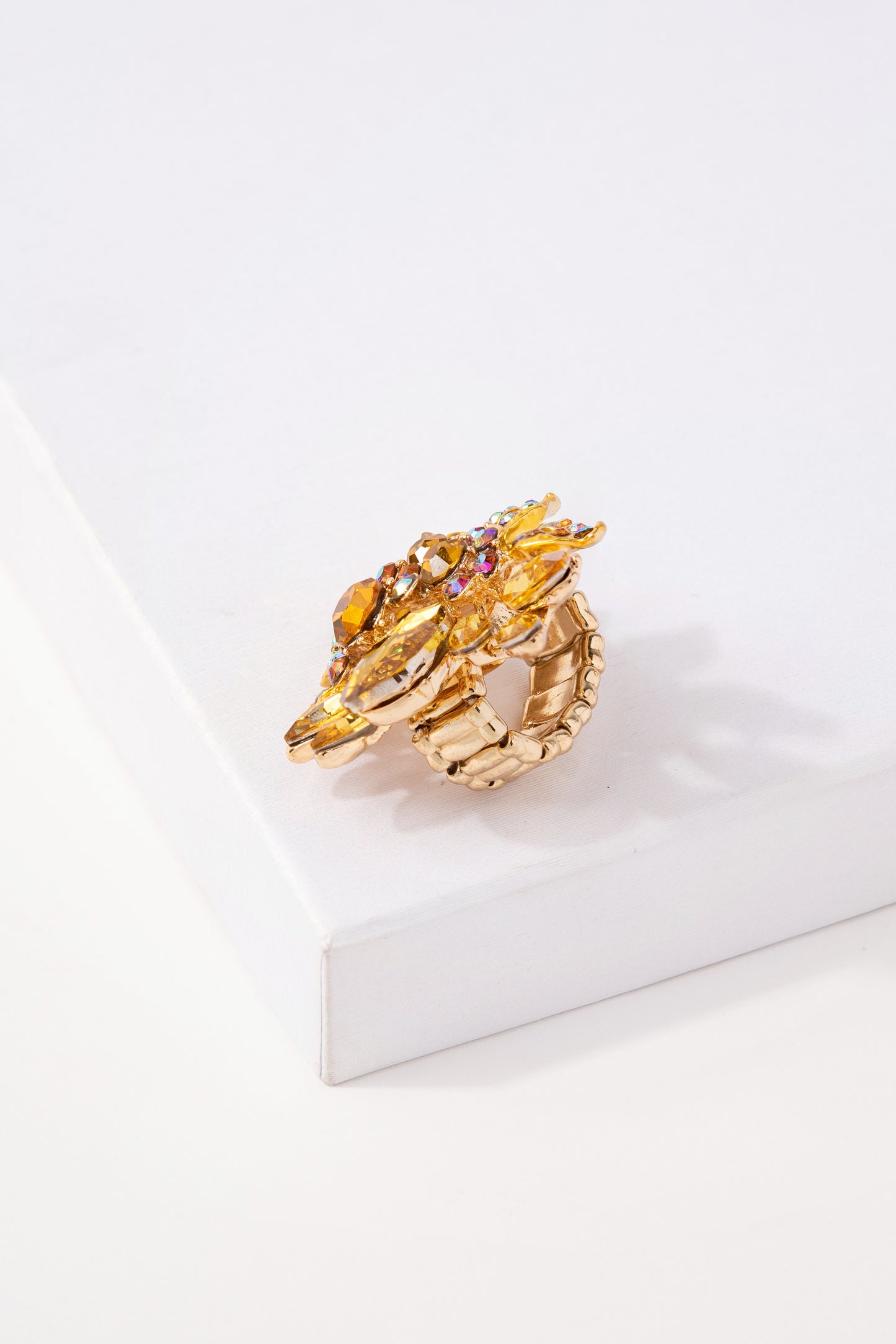 Willa Floral Rhinestone Ring