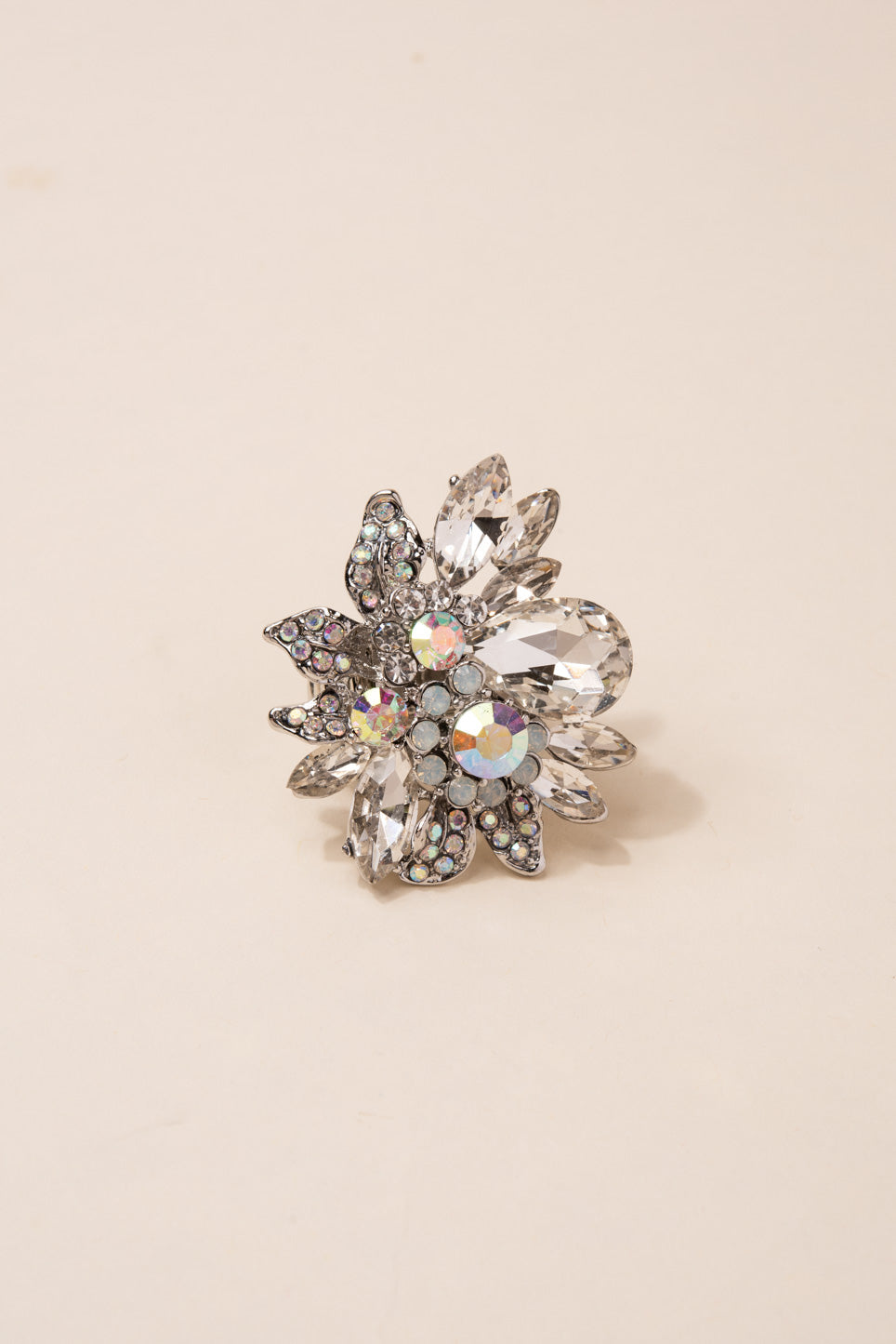 Willa Floral Rhinestone Ring