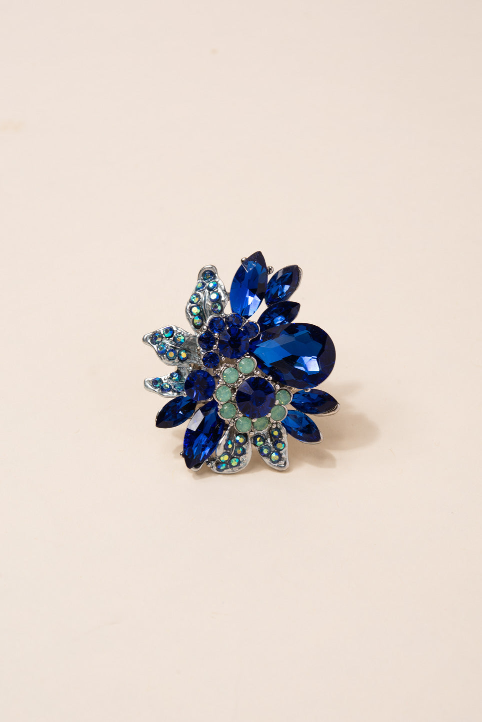 Willa Floral Rhinestone Ring