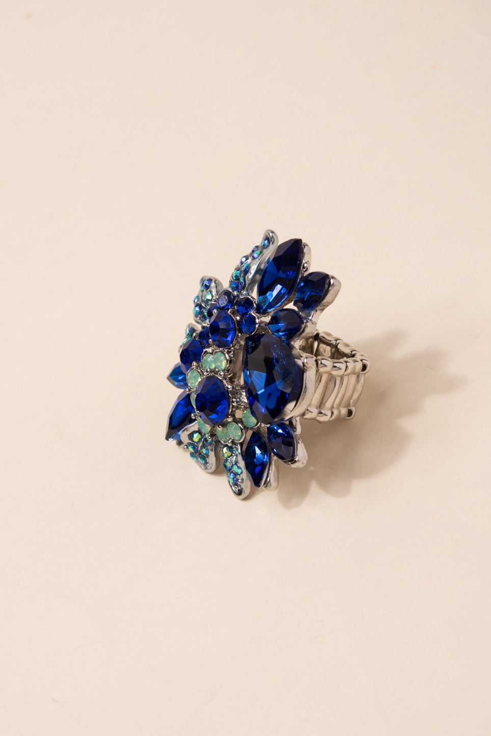 Willa Floral Rhinestone Ring