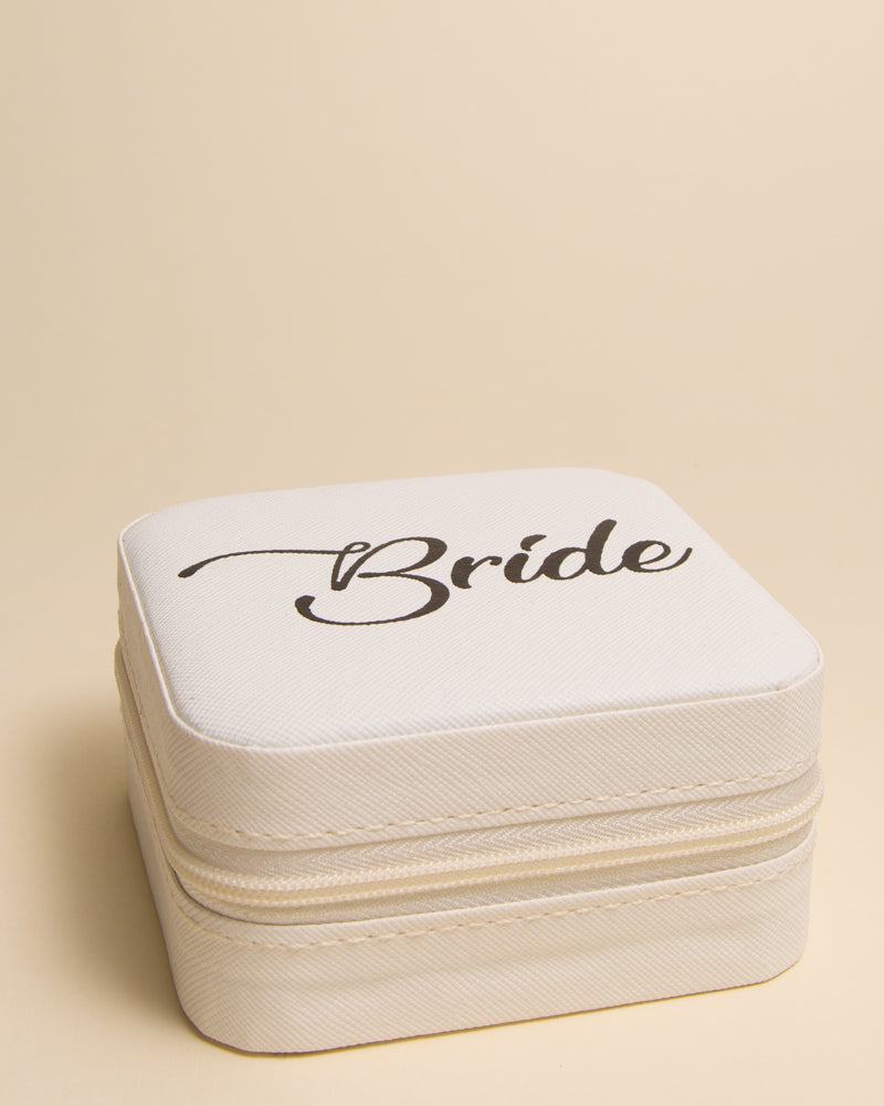 Hazel "Bride" Printed Jewelry Box with Multiple Compartments