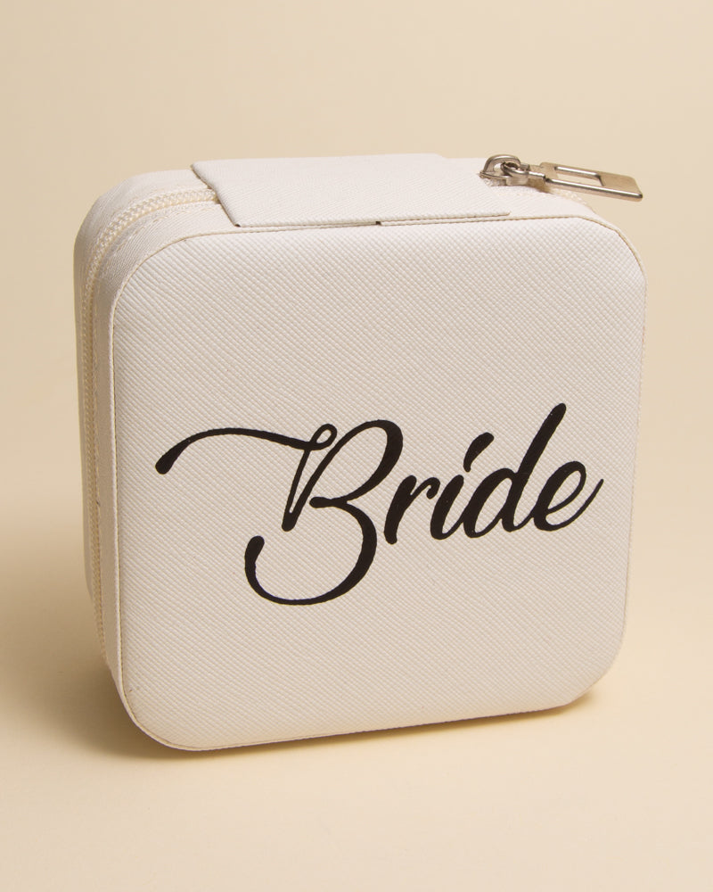 Hazel "Bride" Printed Jewelry Box with Multiple Compartments
