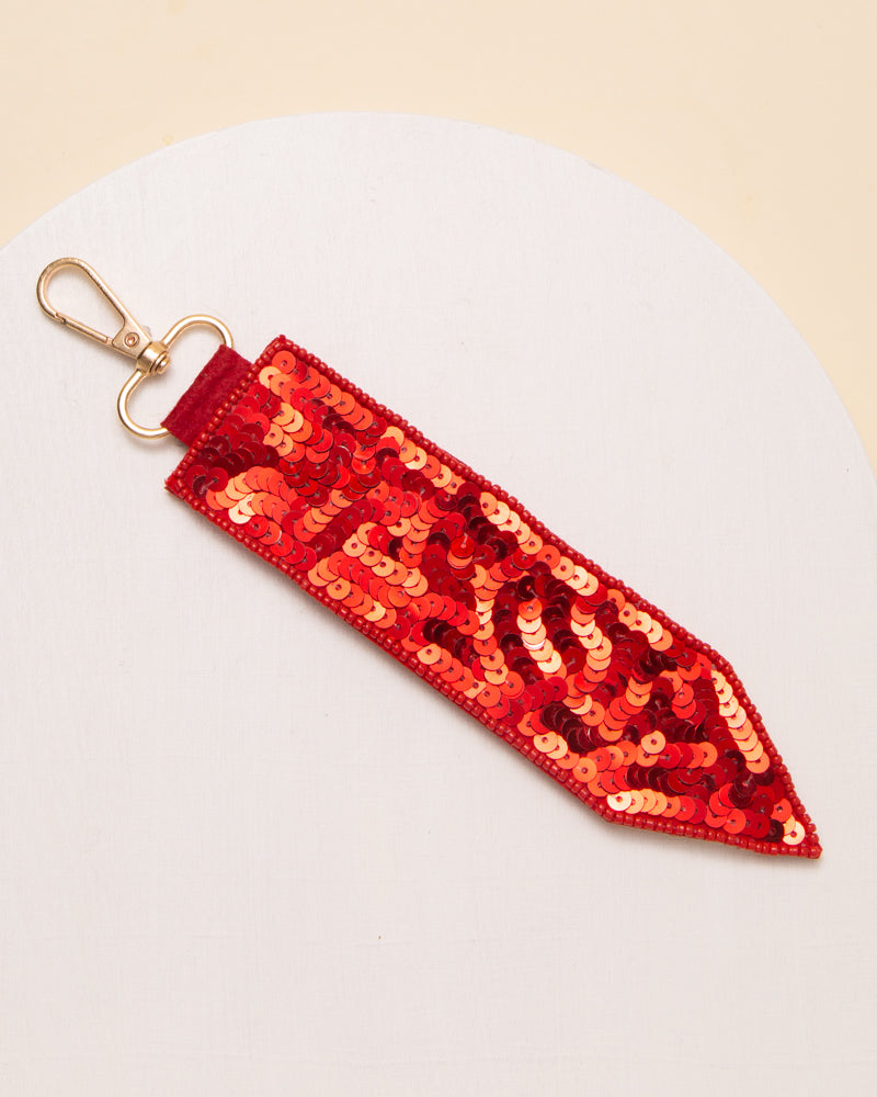 Lina Colorful Seed Beaded Pencil Shape Wristlet Keychain