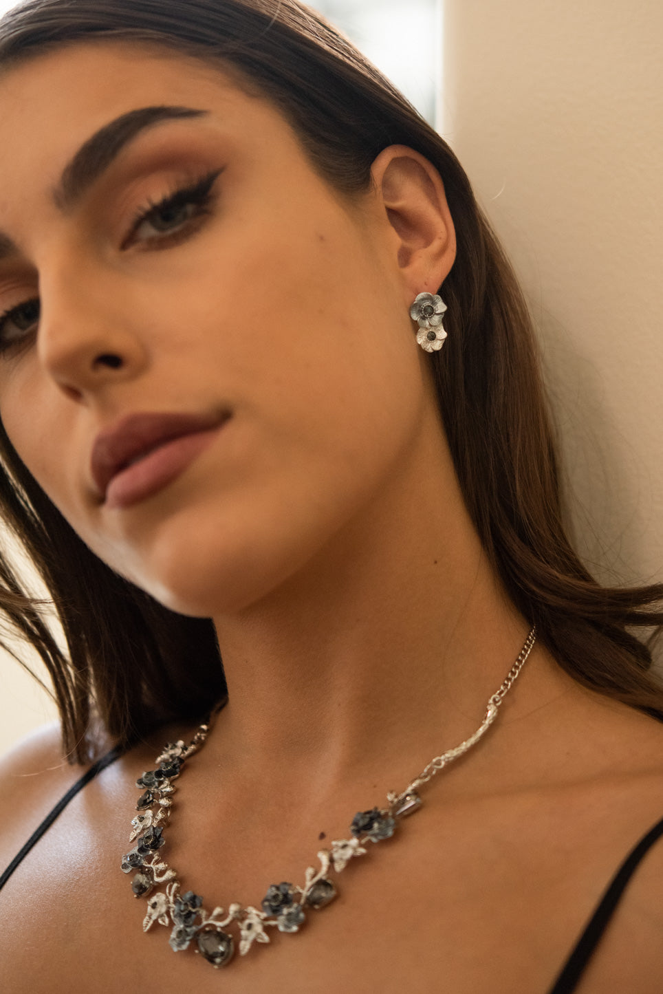 Amira Floral Vine Necklace & Earring Set