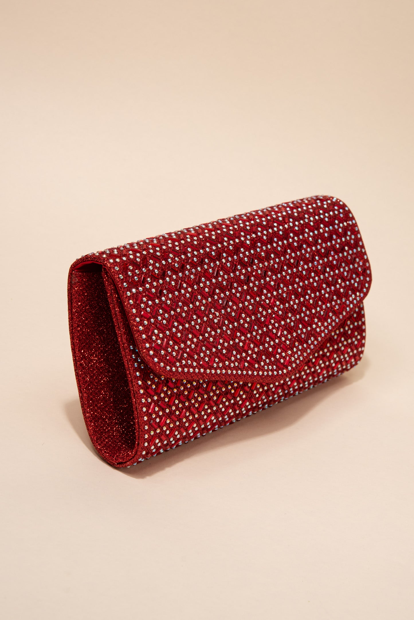 Rachel Diamond Grid Embellished Envelope Clutch