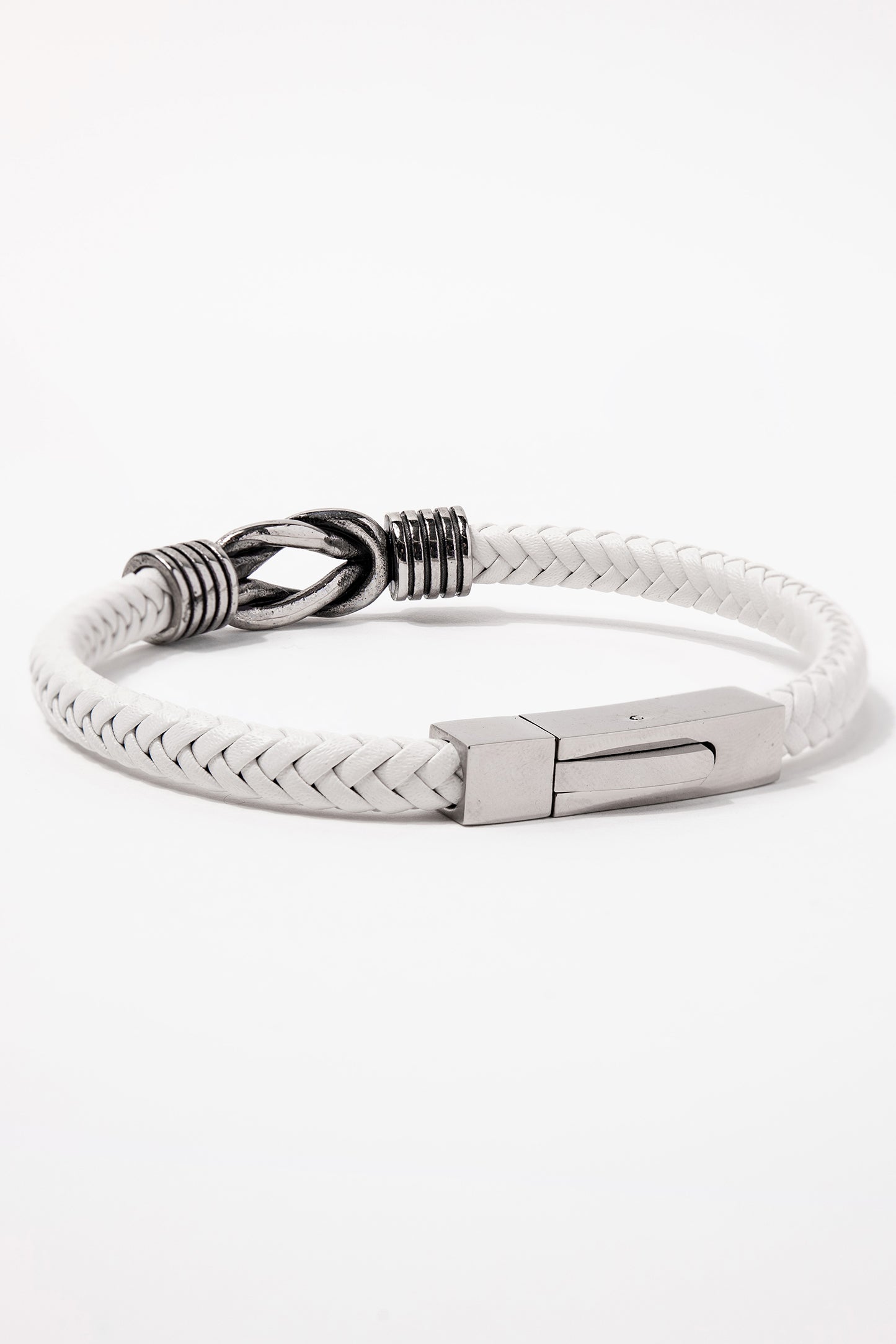 Stainless Steel White Cord Bracelet