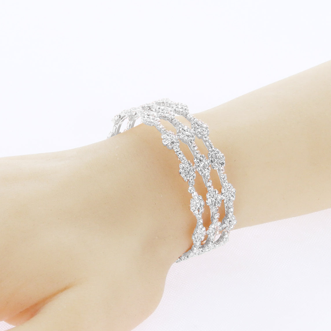 Josie Rhinestone Pave Cuff Bracelet