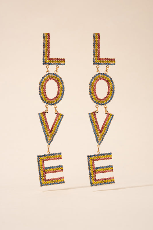 Lulu's Love Rhinestone Earrings