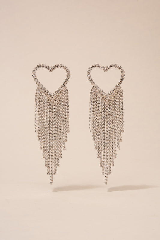 Shooting Heart Fringe Earrings
