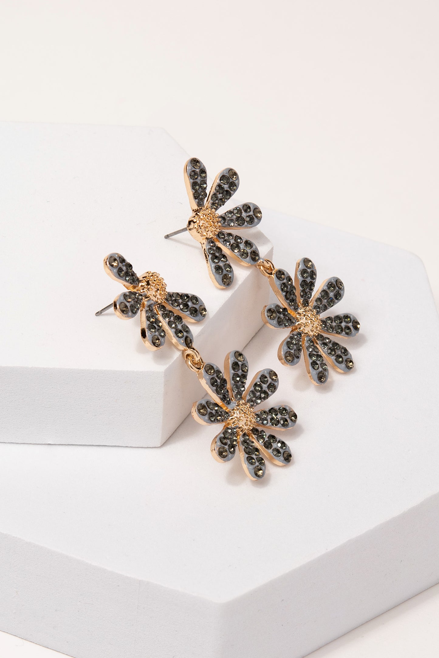 Abigail Flower Rhinestone Earrings