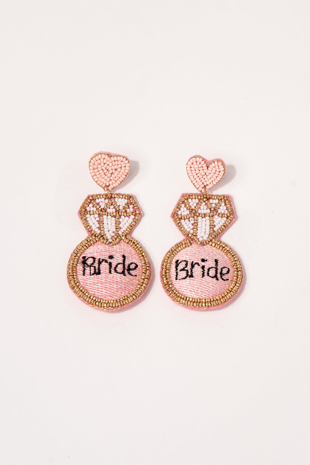 Sewn Bride Post Back Earrings