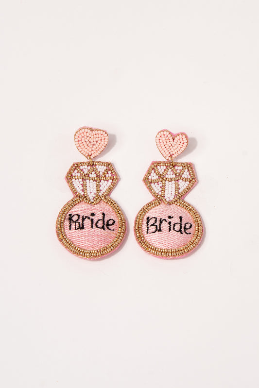 Sewn Bride Post Back Earrings