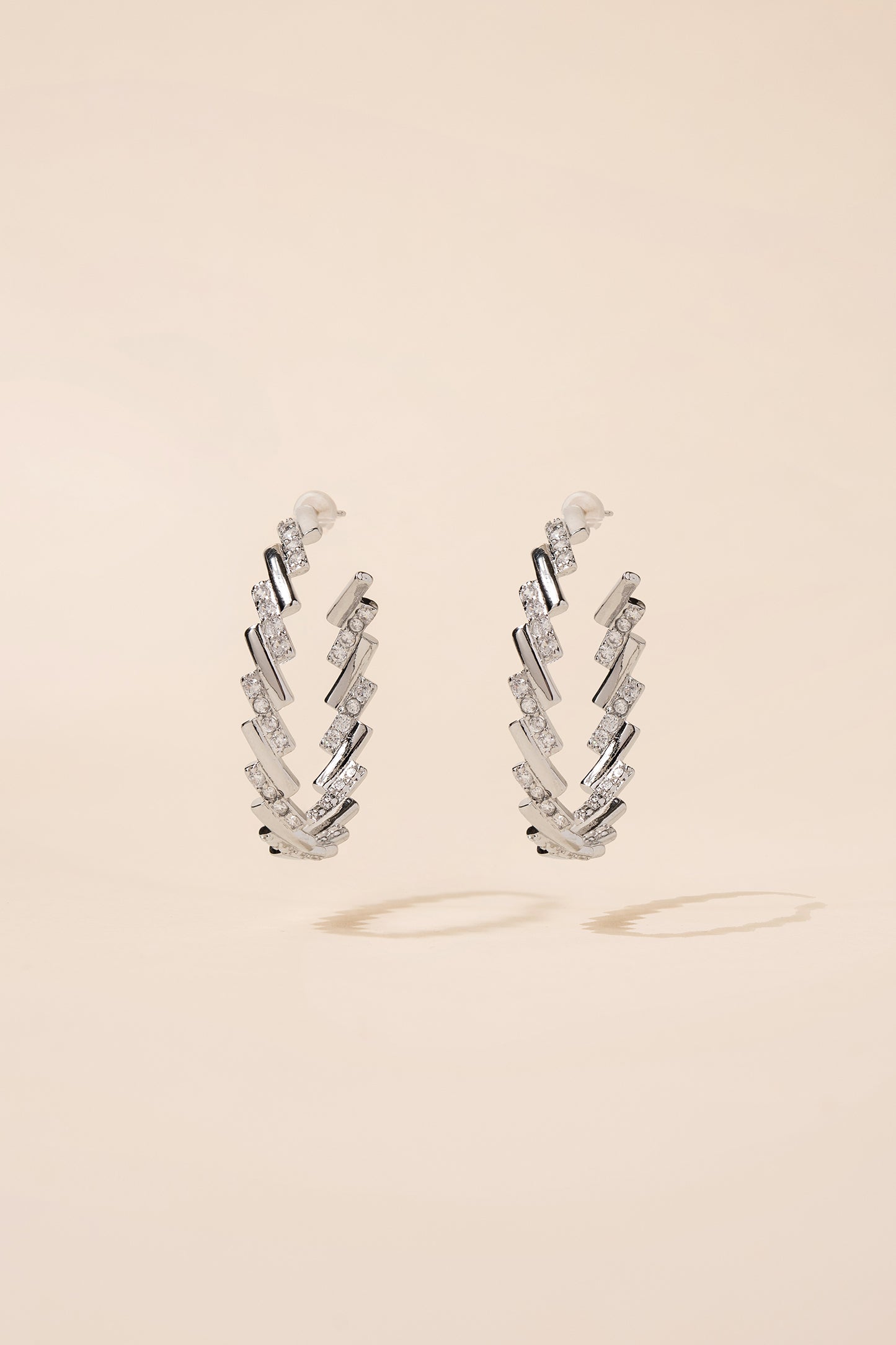 Jolie Studded Cascading Hoops