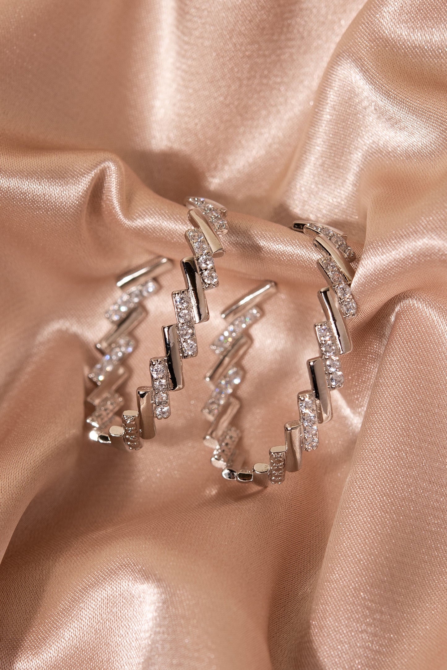 Jolie Studded Cascading Hoops