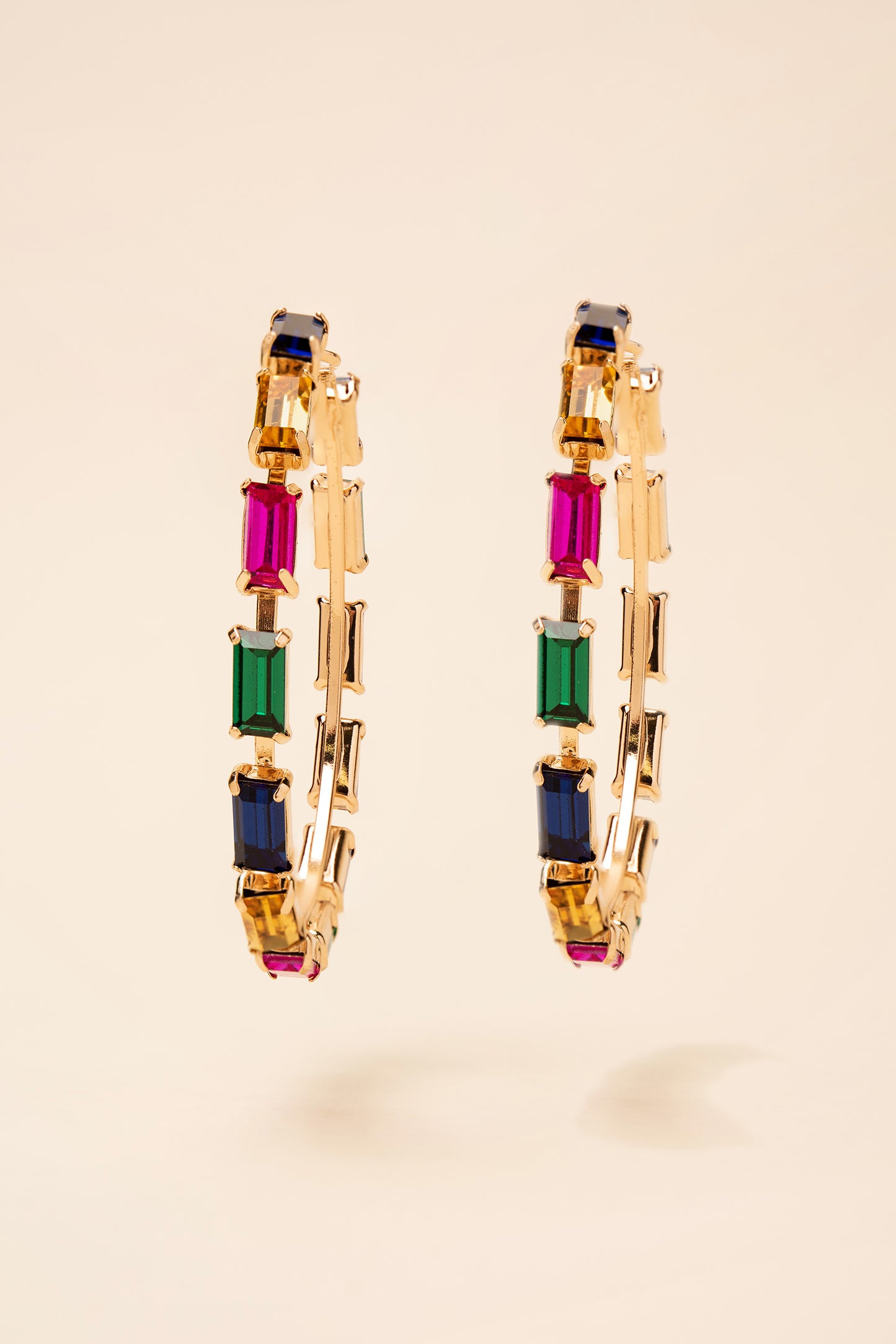 Crissy Rectangle Rhinestone Hoops