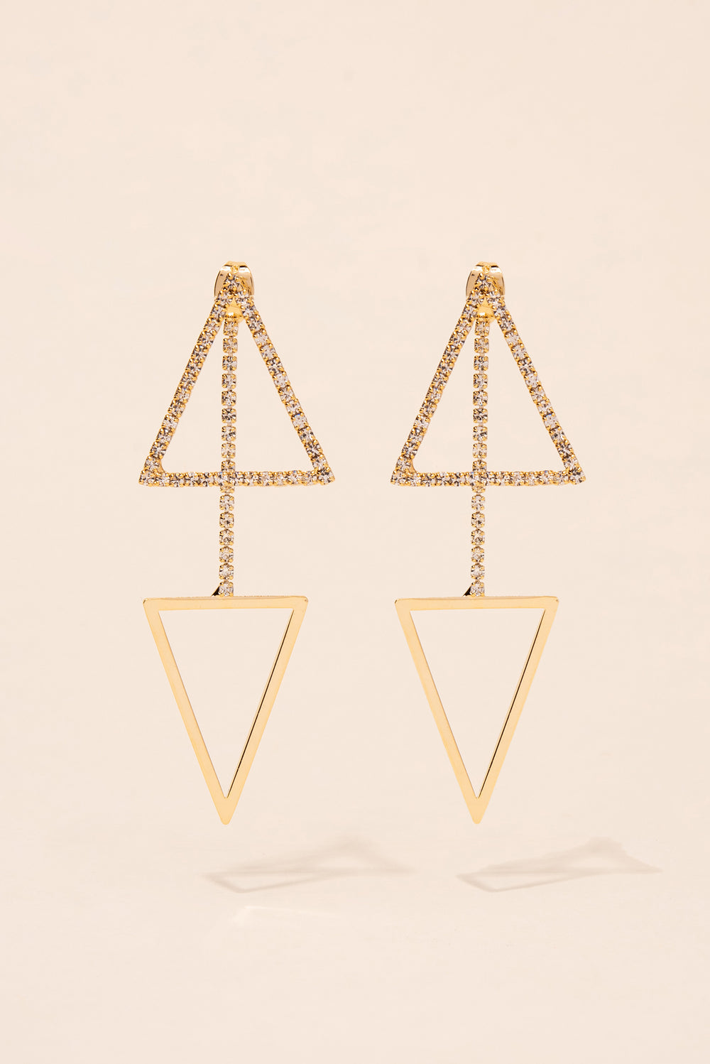 Whitney Triangle Drop Post Earrings | Gold