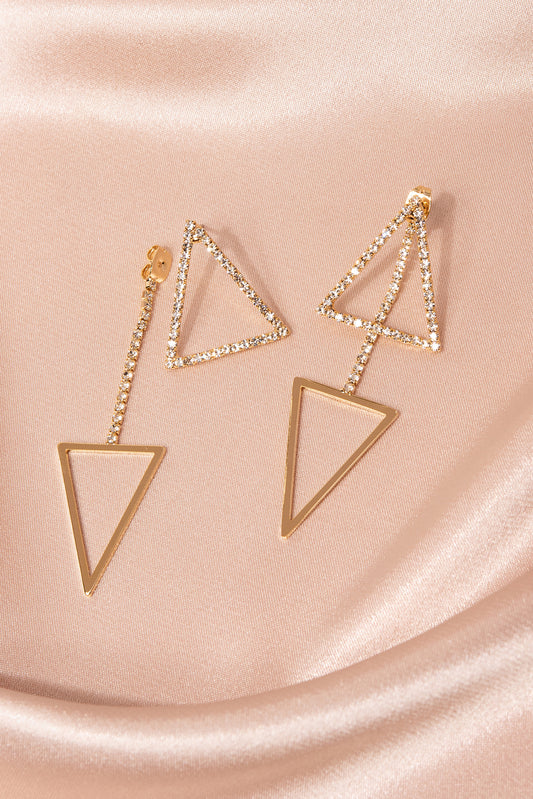 Whitney Triangle Drop Post Earrings | Gold