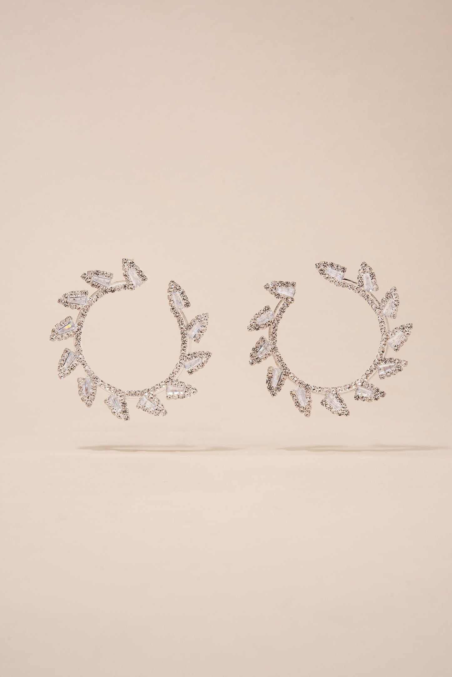 Solara Circle Rhinestone Earrings