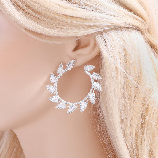 Solara Circle Rhinestone Earrings