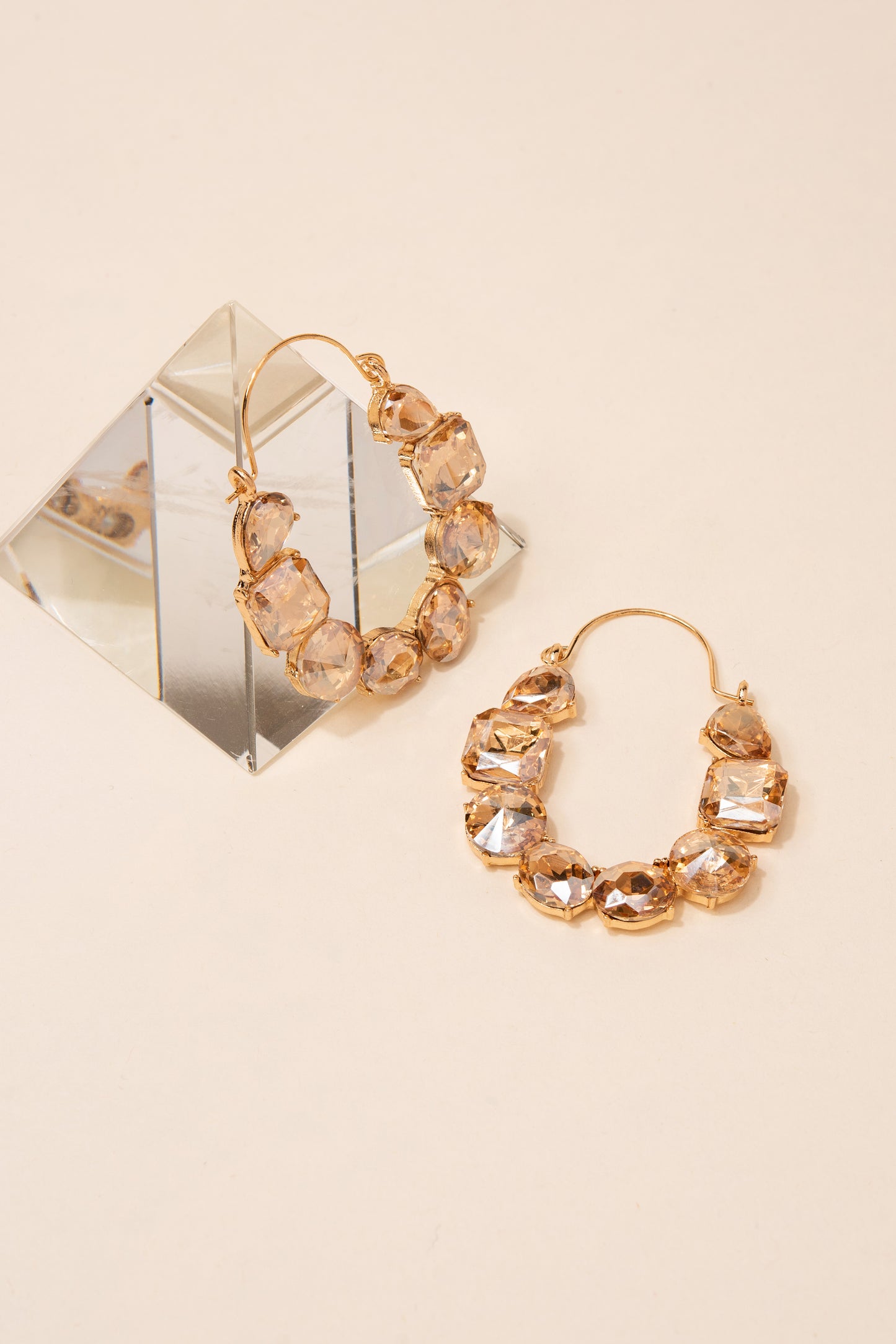 Lola Multi Stone Hoop Earring